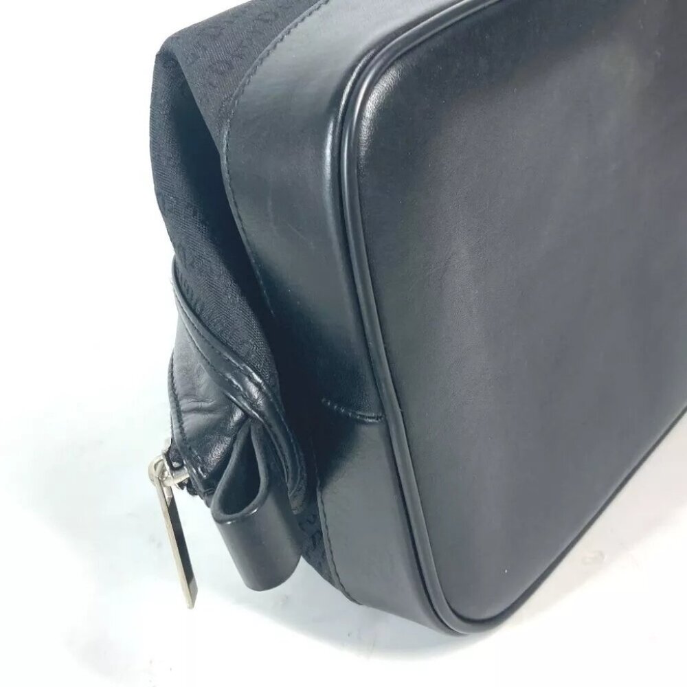 Dior logo Cluch Bag bag Pouch Canvas/Leather Black - Picture 2 of 11
